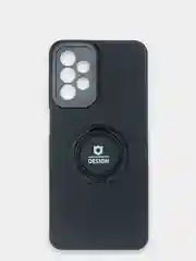 Черный чехол Samsung Galaxy A23, Самсунг Галакси А23 силиконовый, магнитный, с кольцом