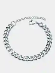 Серебряный браслет мужской из нержавеющей стали, цепочка на руку
