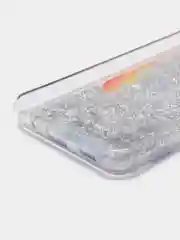 Коричневый чехол Samsung Galaxy A11, M11 (Самсунг Галакси А11, М11) переливающийся жидкий с блестками