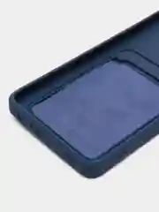 Синий чехол на Samsung Galaxy A22 M32 M22 A12 / M12 / A32 с карманом для карты и мягкой вставкой