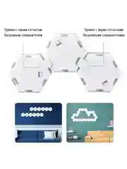 Светильник светодиодный белый сенсорный, с пультом, 3 штуки