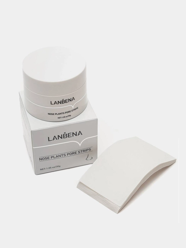 Маска крем от черных точек для носа Lanbena Nose, 60 очищающих полосок