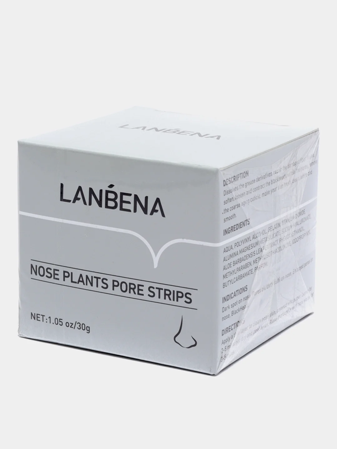 Маска крем от черных точек для носа Lanbena Nose, 60 очищающих полосок