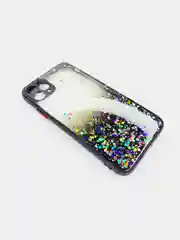 Бирюзовый чехол для Iphone 11 Pro Max с блестками силиконовый