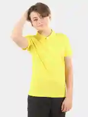 Желтый рубашка-поло для мальчика N.O.A. трикотажная с коротким руковом