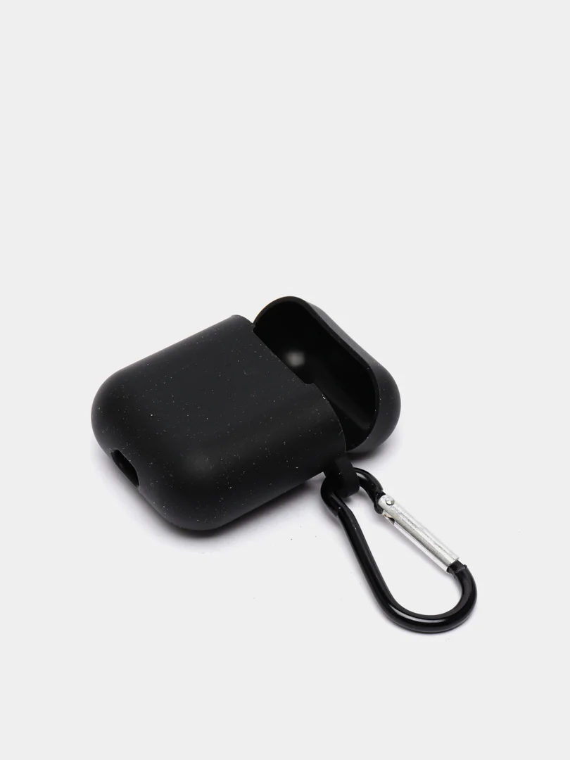 Черный силиконовый чехол для наушников Apple Airpods 1,2