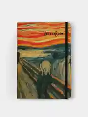 Багровый блокнот для зарисовок А5, с резинкой. Скетчбук 80 листов. Проф-Пресс