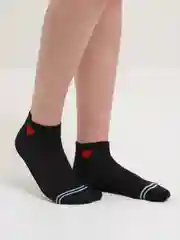 Черный женские носки с узорами, низкие