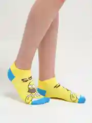 Лимонный носки цветные укороченные "Симпсоны"
