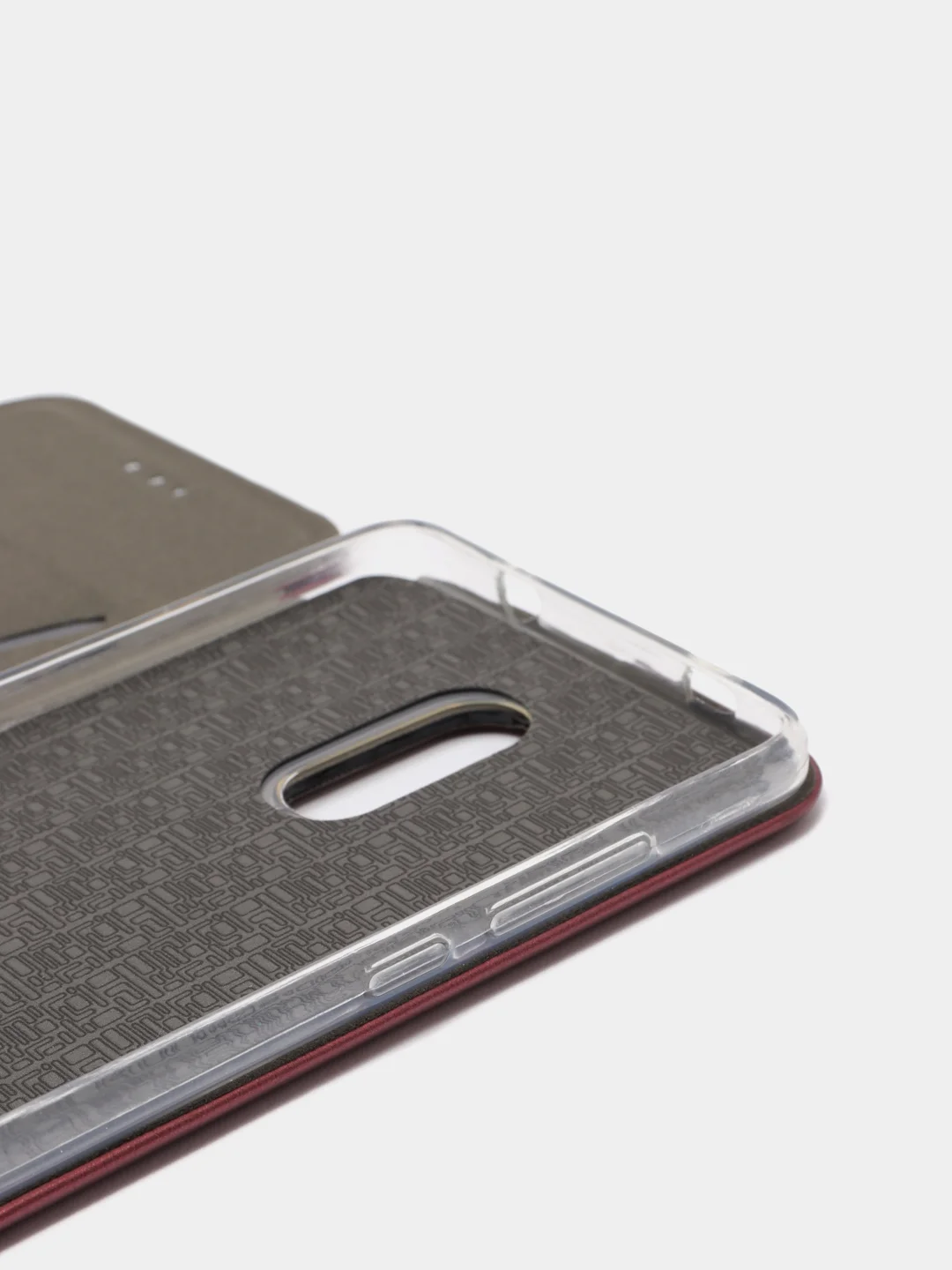 Багровый чехол книжка на Xiaomi Redmi 4x