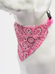 Розовый ошейник бандана для собак и кошек регулируемый