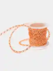 Оранжевый полый шнур сеточка, диаметр 4 мм