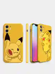Лимонный чехол силиконовый аниме "Pockemon. Пикачу" для IPhone 7/8 Plus X/Xs/XR/Max/11/12/Pro/Max 13