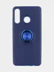 Темно-синий чехол для P Smart 2019 с кольцом