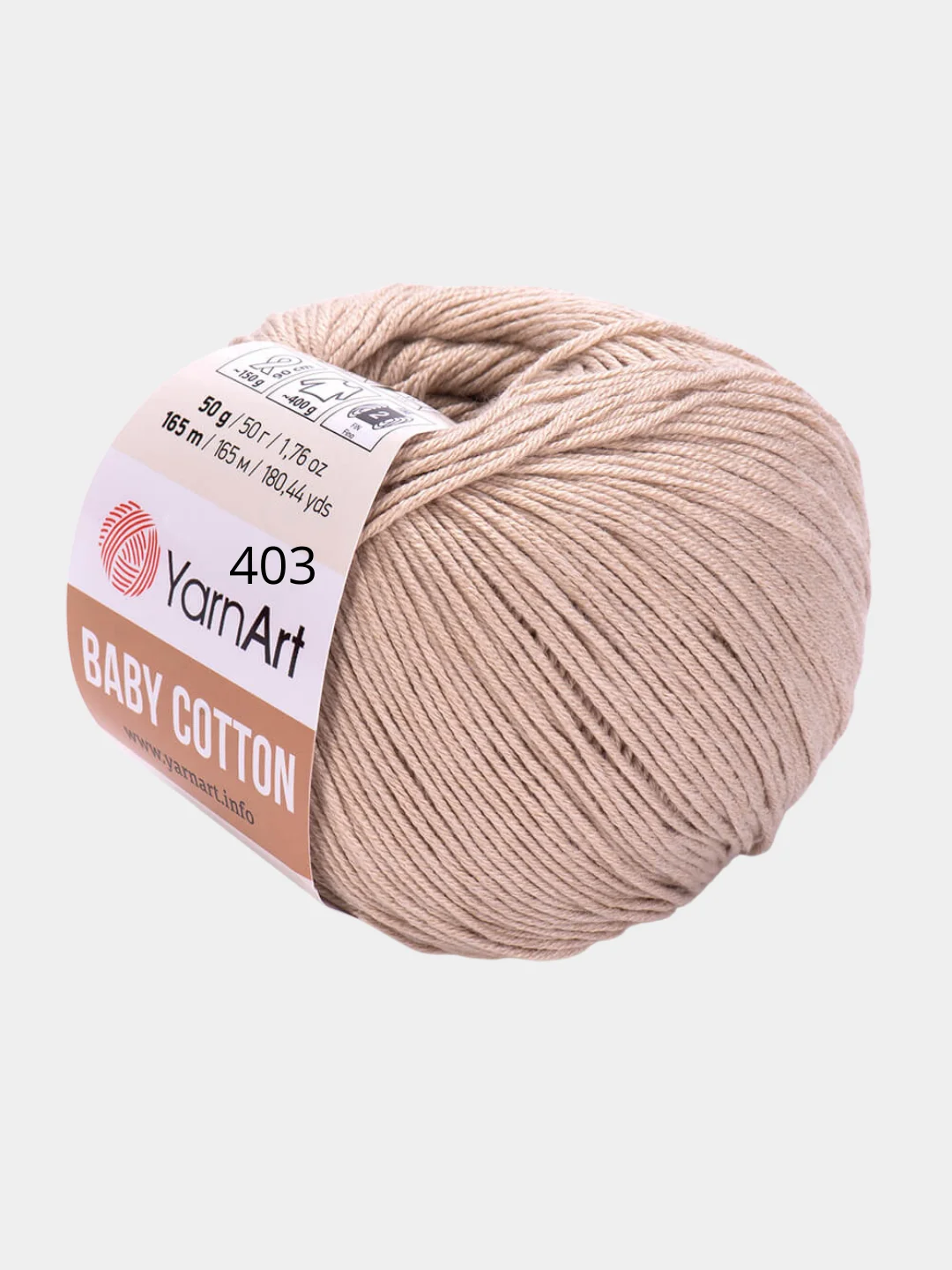 Пряжа YarnArt Baby Cotton, 50% хлопок, 50% акрил, 50 г, 165 м