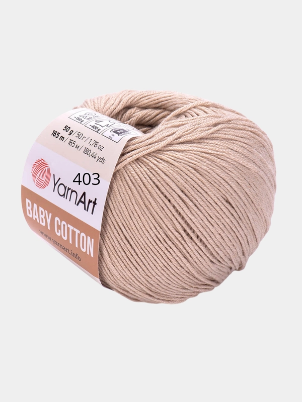 Пряжа YarnArt Baby Cotton, 50% хлопок, 50% акрил, 50 г, 165 м