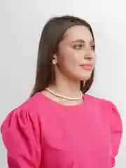 Хаки ожерелье из искусственного жемчуга