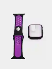 Пурпурный ремешок, бампер и стекло Apple Watch Classic 38 40 42 44 mm Series 1, 2, 3, 4, 5, 6, SE