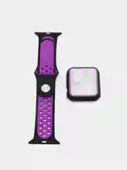 Пурпурный ремешок, бампер и стекло Apple Watch Classic 38 40 42 44 mm Series 1, 2, 3, 4, 5, 6, SE