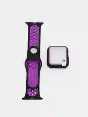 Пурпурный ремешок, бампер и стекло Apple Watch Classic 38 40 42 44 mm Series 1, 2, 3, 4, 5, 6, SE