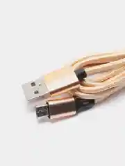 Золотой usb кабель для зарядки и передачи данных 2-х метровые(micro, type c, ios)