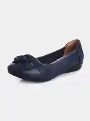 Синий балетки женские из натуральной кожи