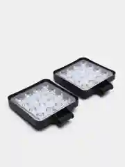 Черный линзованная вспышка ФСО LED, Стробоскоп для авто, светодиодная лампа 11х11 см (1 - 4 шт)