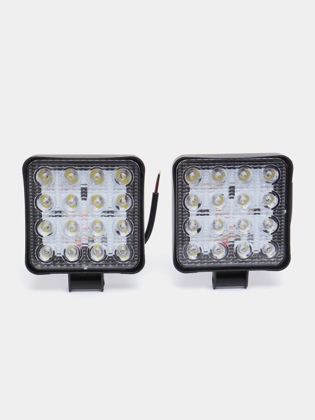 Черный линзованная вспышка ФСО LED, Стробоскоп для авто, светодиодная лампа 11х11 см (1 - 4 шт)