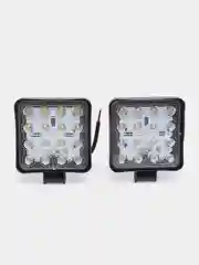 Черный линзованная вспышка ФСО LED, Стробоскоп для авто, светодиодная лампа 11х11 см (1 - 4 шт)