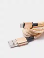 Золотой usb кабель для зарядки и передачи данных 2-х метровые(micro, type c, ios)