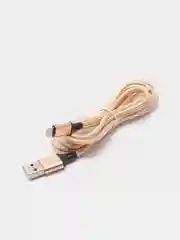 Золотой usb кабель для зарядки и передачи данных 2-х метровые(micro, type c, ios)