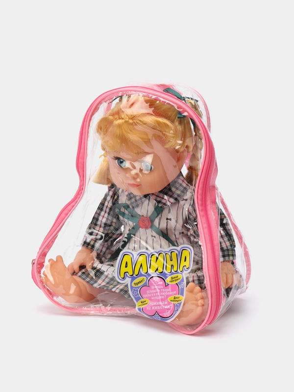 Кукла "Алина" озвученная, в рюкзачке