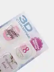 Зеленый 3d наклейка 3Д объемная наклейка стикер на телефон экватор,10 дней до дома,3 месяца службы