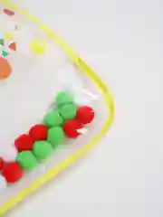 Нагрудник детский непромокаемый "Лео" (с помпошками)