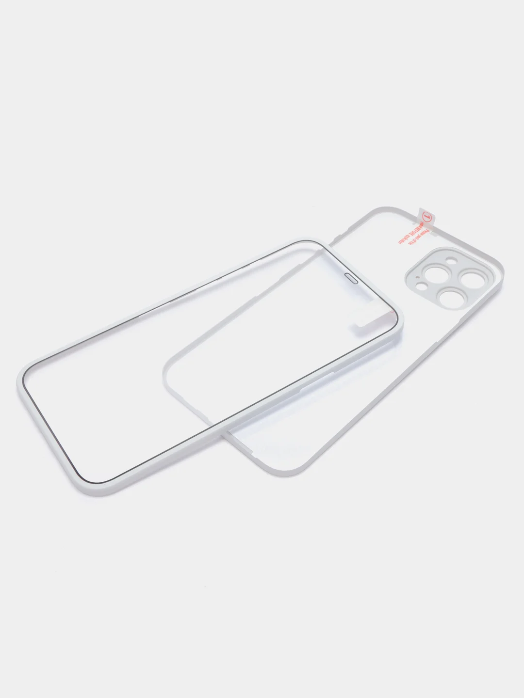 Белый чехол Apple iPhone 12, 12 Pro, 12 Pro Max на 360 градусов с защитой экрана