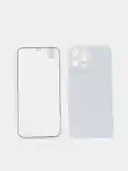 Белый чехол Apple iPhone 12, 12 Pro, 12 Pro Max на 360 градусов с защитой экрана