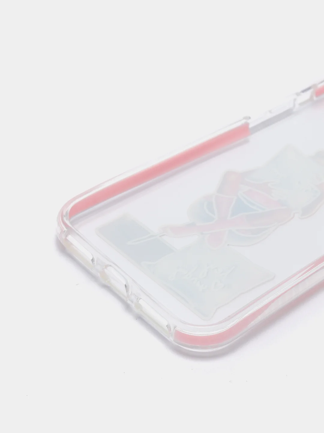 Бежевый меланж чехол Apple iPhone X / Xs прозрачный плотный с рисунком и цветной рамкой