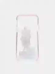 Бежевый меланж чехол Apple iPhone X / Xs прозрачный плотный с рисунком и цветной рамкой