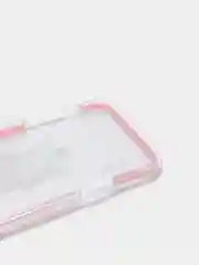Бежевый меланж чехол Apple iPhone X / Xs прозрачный плотный с рисунком и цветной рамкой
