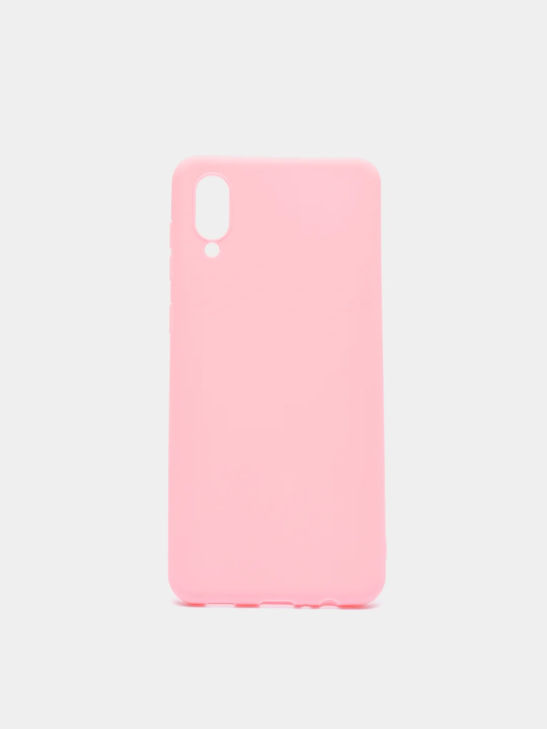 Розовый чехол силиконовый на Samsung Galaxy A02 (Самсунг Галакси А02), цветной, матовый