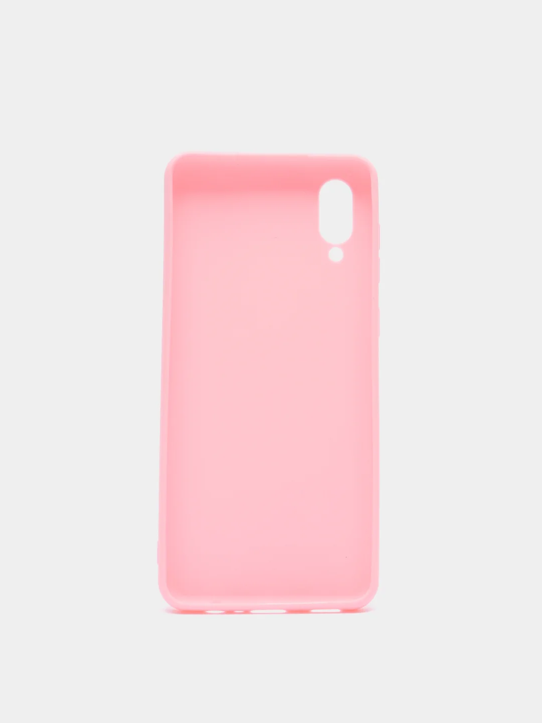 Розовый чехол силиконовый на Samsung Galaxy A02 (Самсунг Галакси А02), цветной, матовый
