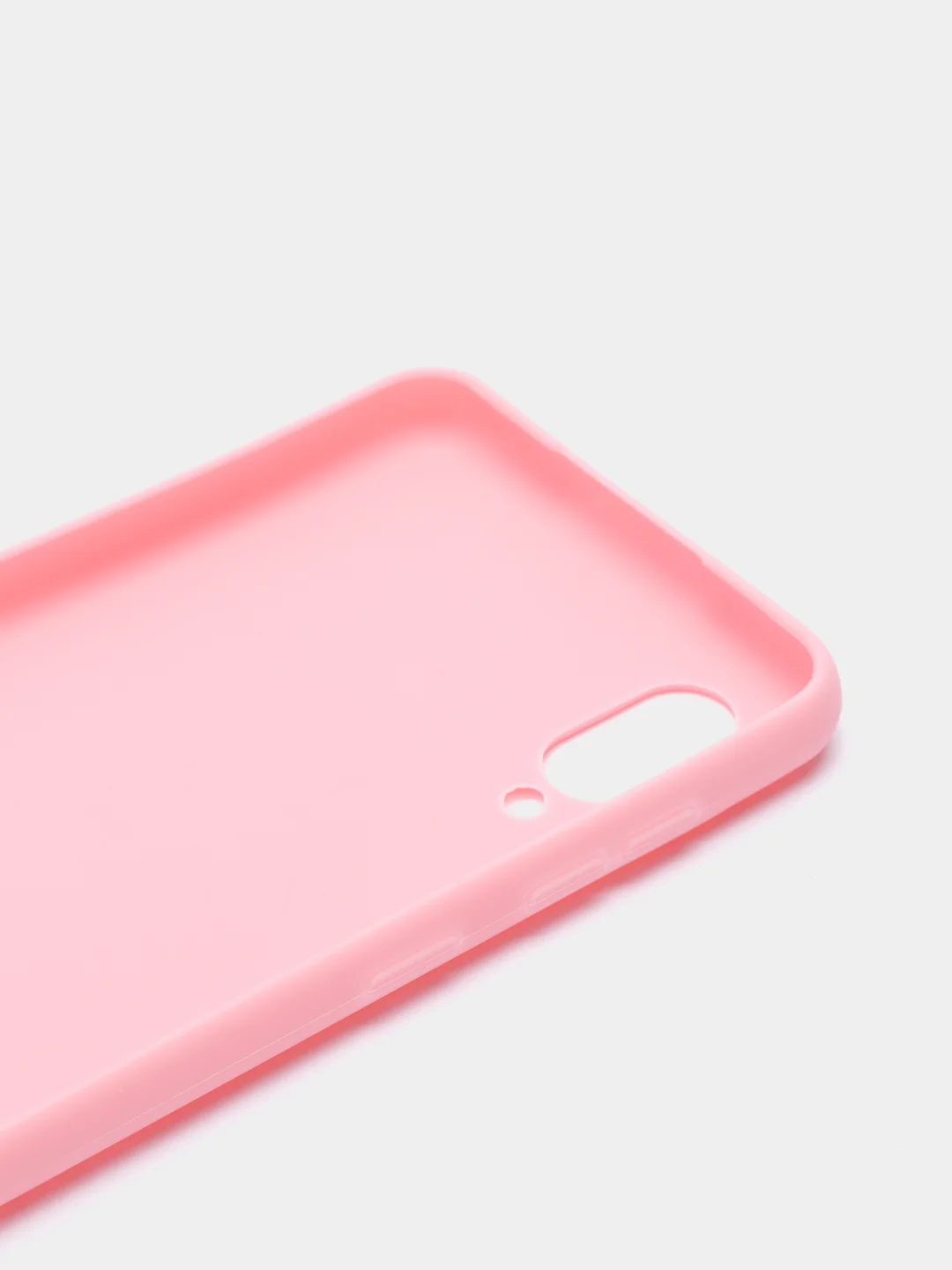 Розовый чехол силиконовый на Samsung Galaxy A02 (Самсунг Галакси А02), цветной, матовый