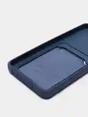 Синий чехол на Samsung Galaxy A22 M32 M22 A12 / M12 / A32 с карманом для карты и мягкой вставкой