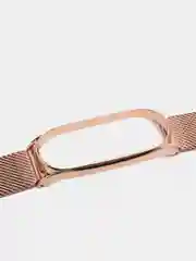 Розовый металлический ремешок для Xiaomi Mi band 3, 4, 5, 6