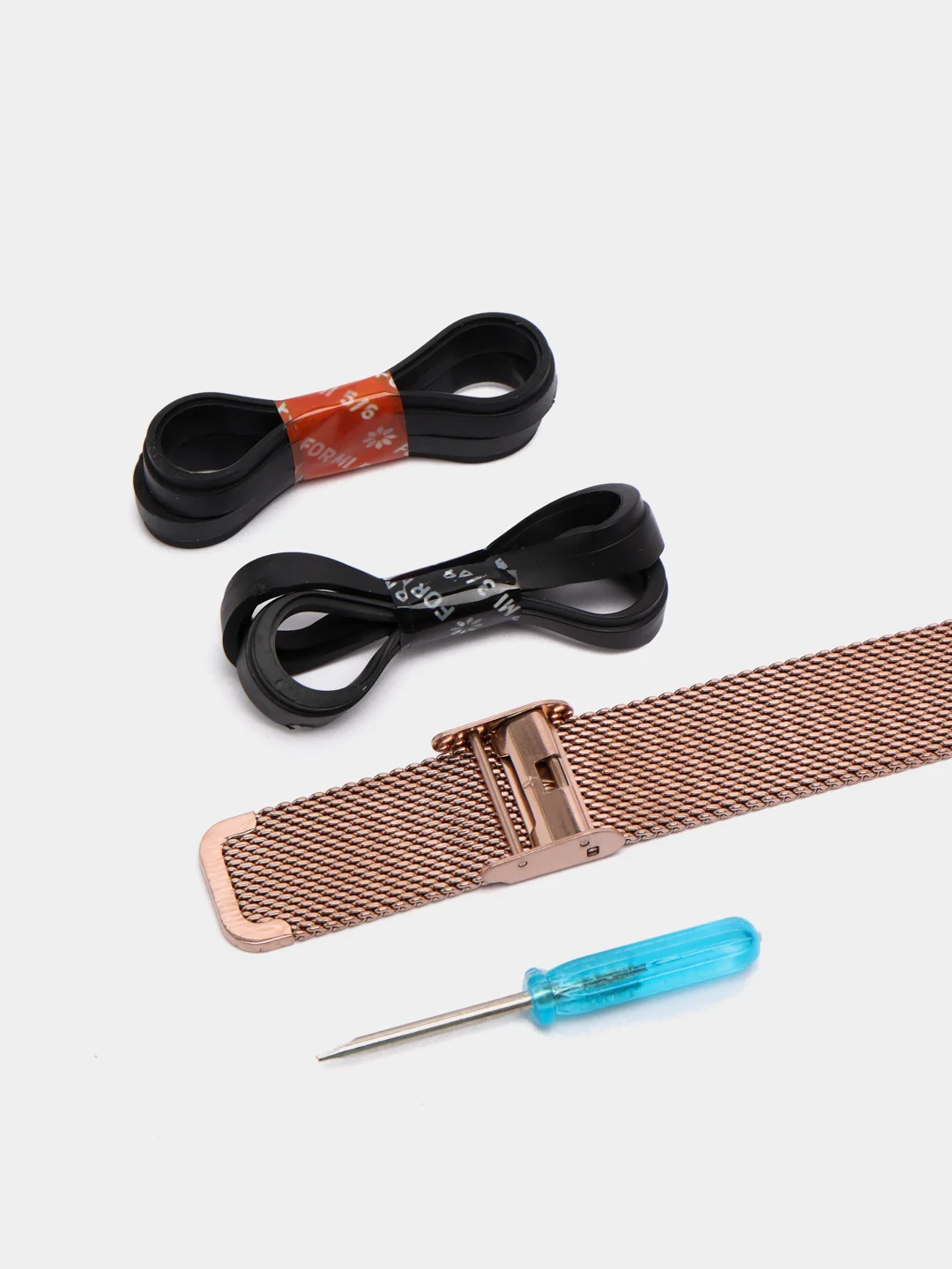Розовый металлический ремешок для Xiaomi Mi band 3, 4, 5, 6