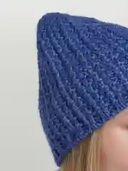 Индиго шапка женская однослойная шапка "Сакура"
