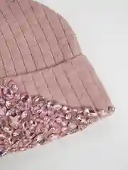 Розовый шапка женская "Корона"