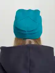 Лазурный шапка женская с флисовой подкладкой Конверт