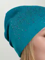 Лазурный шапка женская с флисовой подкладкой Конверт