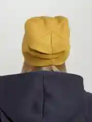 Желтый шапка женская с флисовой подкладкой Конверт